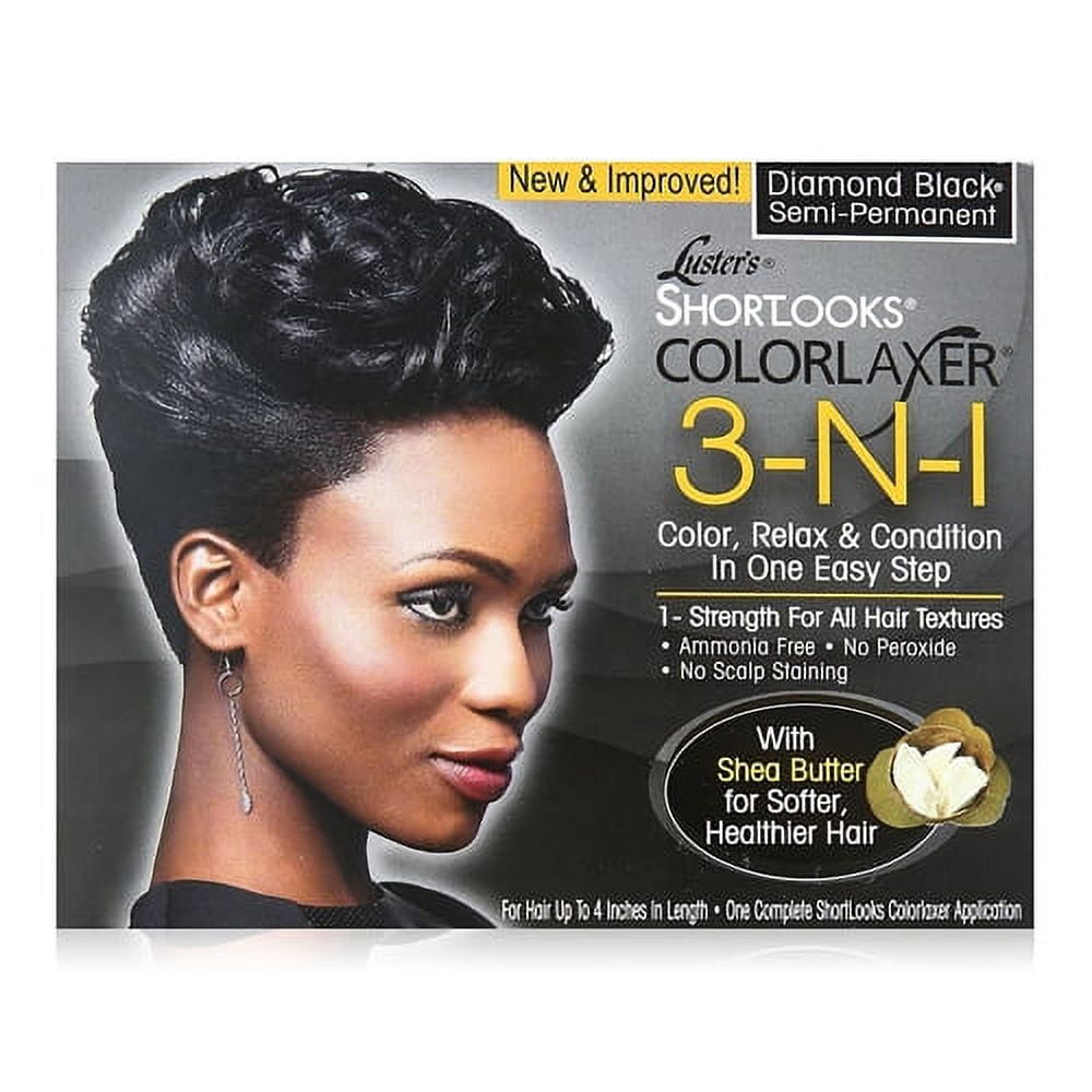 Kit Coloration Luster's Short Looks 3-en-1 - Sans Ammoniaque - Couleurs Diamond Black, Passion Red, Brown - Neuf