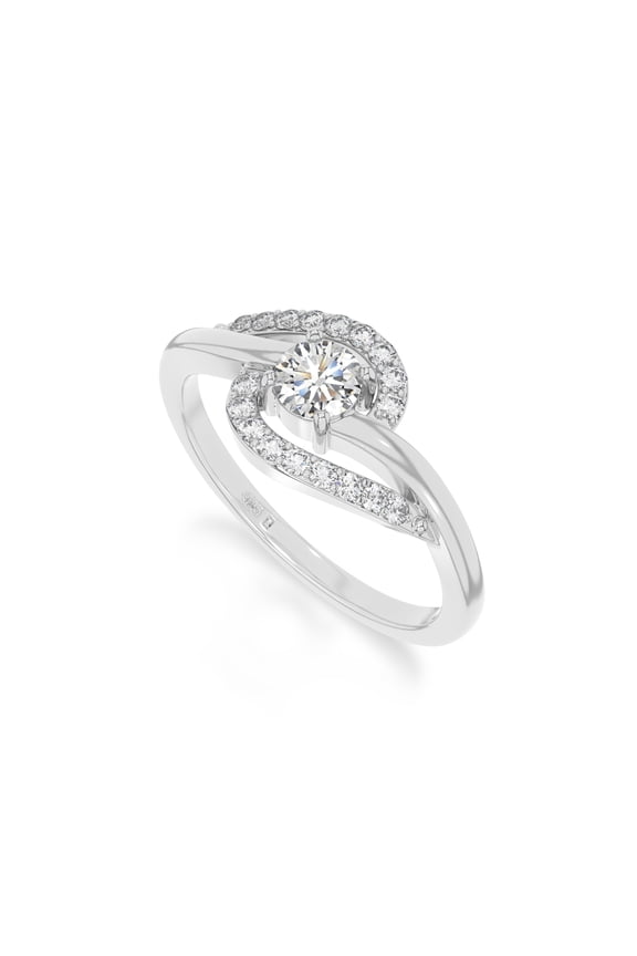 Moissanite Infinity Solitaire Rings for Women in Sterling Silver, Jewelry Gifts for Her Birthday, Anniversary, Party, Christmas, Mothers Day, Valentines