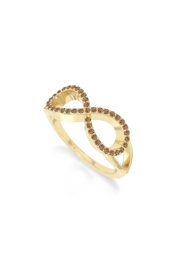 Natural Citrine Infinity Promise Rings for Women in 18K Yellow Gold Vermeil,November Birthstone Jewelry Gifts for Her Birthday,Anniversary,Graduation,Christmas,Mothers Day,Valentines