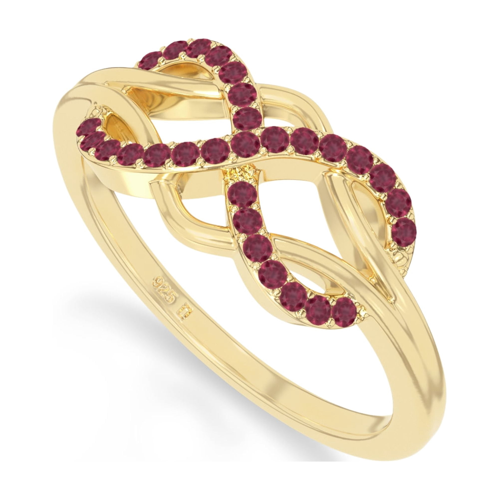 Ruby Graduation Ring Lustre And Light Natural Ruby Promise Ring for Women in 18K Yellow Gold ...