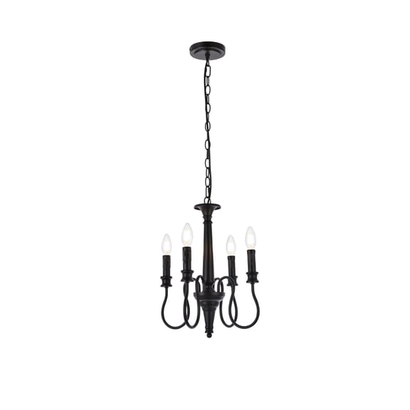 Lustrous 4 Light Pendant in Black