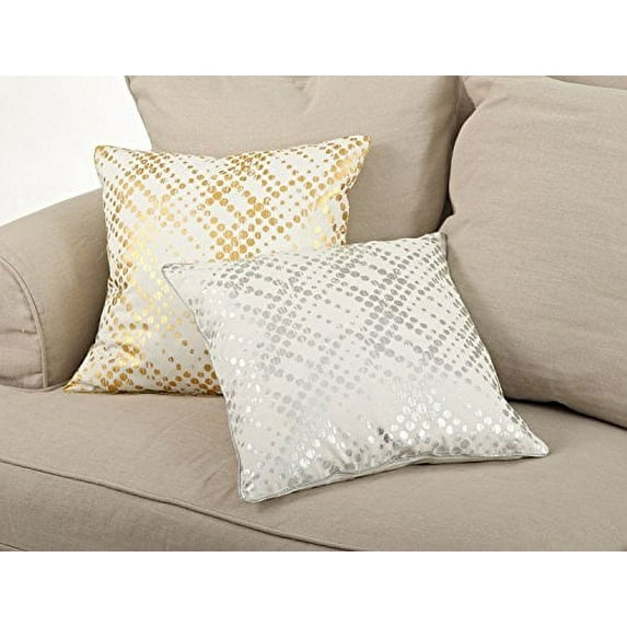 Lustrous Metallic Foil Decorative Throw Pillow (Gold)