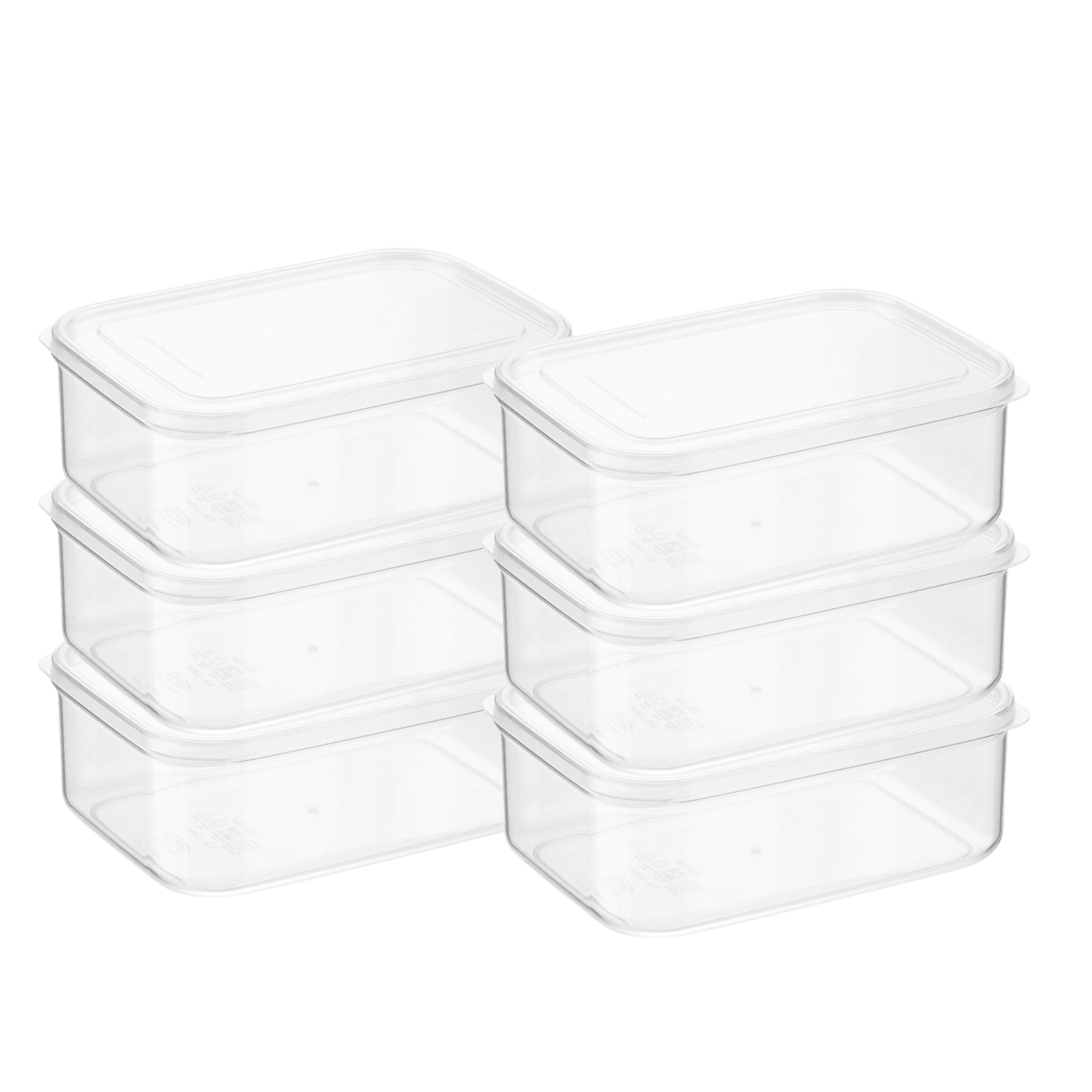 Lustroware 6 Set, Micro Clear 2.3qt Kitchen Pantry Food Storage Container Set with Lid, Shatterproof, BPA Free, Dishwasher, Microwave Safe Canister, Fridge Refrigerator Organizer, Made in Japan