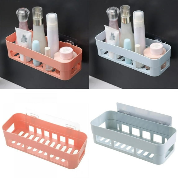 Lusxy Adhesive Shelf Wall Mounted Shelf, Stick on Shelf,Non-Drilling Adhesive Bathroom Organizer, Adhesive Shelf with Self Adhesive Tape, for Bathroom, Kitchen walmart outlet