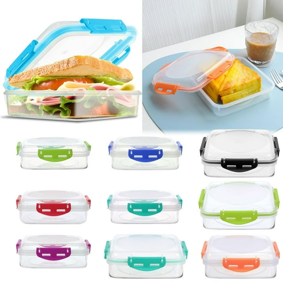 Lusxy Food Grade Plastic, Silicone Sandwich Storage with Snap-Off,Sandwich Box for Lunch,BPA Free, Leakproof, Reusable Plastic Sandwich Holder for Sandwiches Sushi and Breakfast walmart pallets