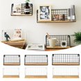 thumbnail image 1 of Lusxy Metal Wall Mounted Shelf Storage Basket, Black Wire Metal Wood Wall Storage Organizer Shelves for Laundry Room, Household Clutter Storage,Handmade Model Display S Limited Time Offers!, 1 of 5