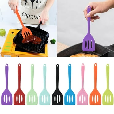 Lusxy Non-Stick Silicone Slotted Spatula, Silicone Turner, Slotted Spatula for Cooking, Spatulas for Cookware, Spatulas Silicone Heat Resistant, Rubber Spatula for Fish, Eggs Warehouse Clearance