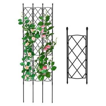 LutIedan Garden Trellis for Climbing Plants Iron Plant Climbing Frame Rattan Support Structure for Potted Vines Garden Decor Sturdy Indoor Outdoor Trellis