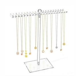 Hanging Jewelry Organizer Macrame Necklace Holder with 30 Hooks Wall Mounted Jewelry Hanger Over Door Necklace Rack with Tassel for Necklace Bracelet Earring Headband Bow Walmart