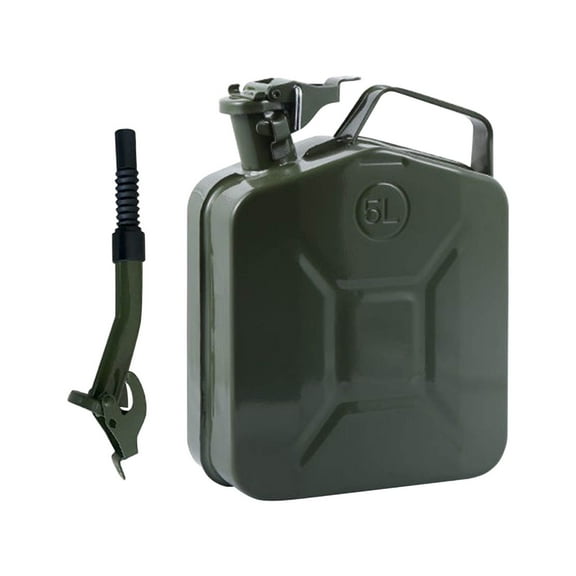 Portable Fuel Cans Rust-Proof Gas Cans Metal Container with Spout and Handle Trucks Cars Motorcycle Equipment Easy Refill Non Drip Design