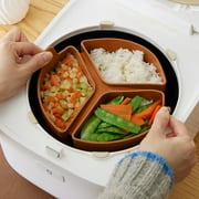 LutIedan Silicone Slow Cooker Liners Slow Cooker Divider Food Grade Reusable Non-Stick Slow Cooker Insert High Temp Resistant Easy Clean for Pressure Cookers Steaming