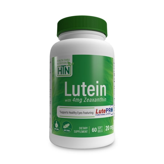 Lutein 20mg (as LutePro® 2020) 60 Softgels (Non-GMO) by Health Thru Nutrition