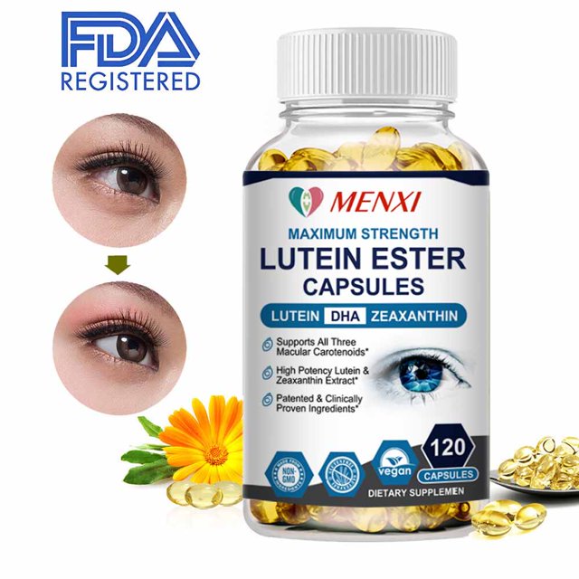 Lutein Blend Capsules, Eye Vitamins Lutein, Zeaxanthin & Bilberry Extract Supports Eye Strain