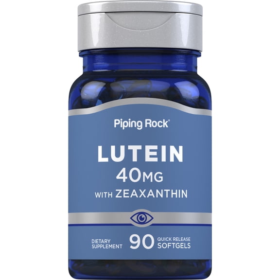 Lutein 40mg with Zeaxanthin | 90 Quick Release Softgels | Gluten Free, Non-GMO | by Piping Rock