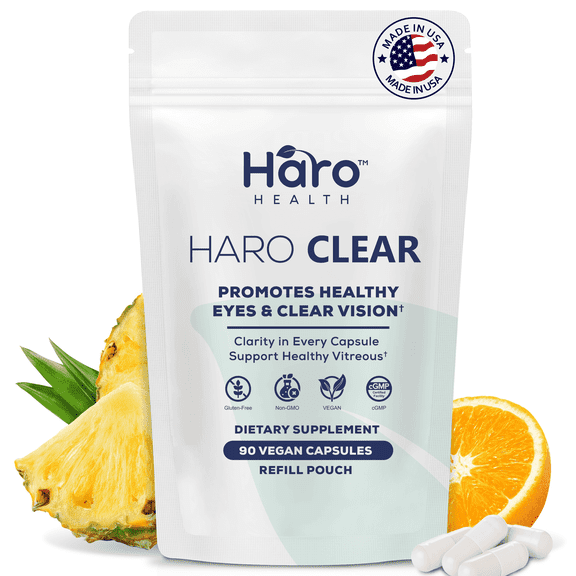 Haro Clear Lutein & Zeaxanthin Eye Health Supplement (Refill Pouch) Supports Vision Health 90 Vegan Capsules