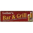 thumbnail image 1 of Luther's Bar and Grill Red Man Cave Decor 8x24 Sign 108240054322, 1 of 1