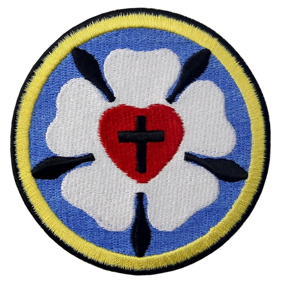 Lutheran Rose Lutheranism Emblem Embroidered Applique Iron On Sew On Patch