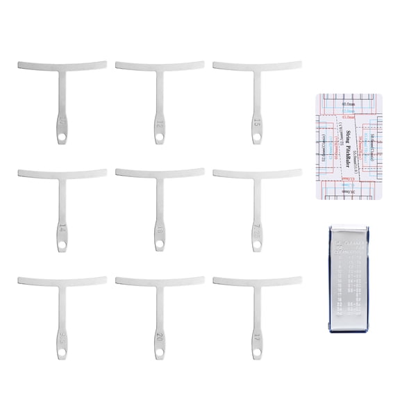 Luthier Tools Radius Gauge String Gauge Ruler Measuring Tool for Guitar Bass Repairing Maintenance
