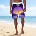 thumbnail image 1 of Lutiedan Beach Shorts for Men Casual Summer Vacation Printed Boho Athletic Shorts Lightweight Elastic Waist Drawstring Stylish Workout Shorts with Pockets, 1 of 8