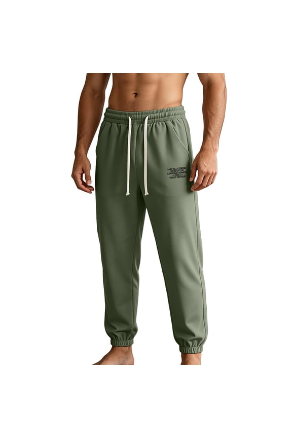 Mens Joggers Pants Quick Dry Athletic Workout Running Track Gym Pants High Waist Drawstring Sports Pants with Pocket