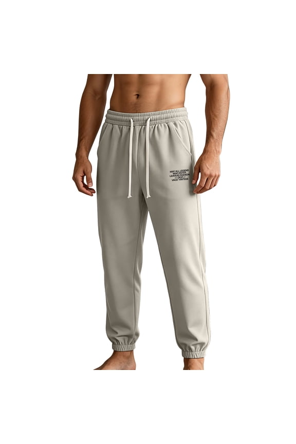 Mens Joggers Pants Quick Dry Athletic Workout Running Track Gym Pants High Waist Drawstring Sports Pants with Pocket