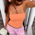 thumbnail image 1 of Lutiedan Tube Tops for Women Strapless Sleeveless Basic Crop Tops Backless Going Out 2026 Y2k Spring Outfits Slim Fit Summer Bandeau Clothes, 1 of 9