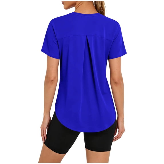 Lutiedan Women's Sun Protection T-Shirt Short Sleeve UPF 50+ UV Rash Guard Shirt Crew Neck Workout Hiking Athletic Tops