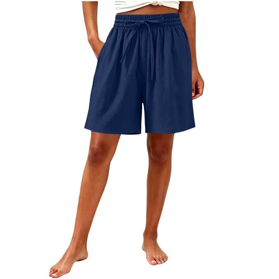 Lutiedan Womens Pajama Shorts Wide Leg Elastic Drawstring Lounge Shorts Summer Casual Soft Sleepwear Shorts with Pocket