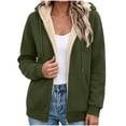 thumbnail image 1 of Lutiedan Womens Sherpa Fleece Jacket Zip up Thick Warm Hooded Jacket Long Sleeve Casual Fall Winter Coat with Pockets S-3XL, 1 of 6
