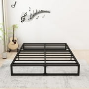 Lutown-Teen 10 inch King Bed Frame Sturdy Mattress Foundation, Heavy Duty Metal Platform with Steel Slats Support No Box Spring Needed , Noise Free, Easy Assembly, Black