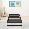 thumbnail image 1 of Lutown-Teen 12 inch Twin Bed Frames, No Box Spring Needed, Heavy Duty Metal, Noise Free, Easy Assembly, Black, 1 of 6