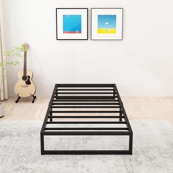 Lutown-Teen 12 inch Twin XL Bed Frames No Box Spring Needed, Noise Free, Easy Assembly, Black