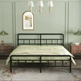thumbnail image 1 of Lutown-Teen 14 inch California King Metal Bed Frame with Headboard and Footboard, Heavy Duty Platform, No Box Spring Needed, Easy Assembly, Black, 1 of 5