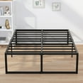 thumbnail image 1 of Lutown-Teen 18 inch Full Size Bed Frame No Box Spring Needed, Heavy Duty Metal Platform Beds with Sturdy Steal Slats for Mattress Foundation, Easy Assembly, Noise Free, Black, 1 of 6