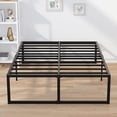 thumbnail image 1 of Lutown-Teen 18 inch King Size Bed Frame, Heavy Duty Metal, No Box Spring Needed , Noise Free, Easy Assembly, Black, 1 of 6