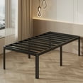 thumbnail image 1 of Bedofmine 20" Twin Bed Frame Metal Platform Heavy Duty with Large Storage, No Box Spring, Easy Assembly, Rounded Corners, Black, 1 of 9
