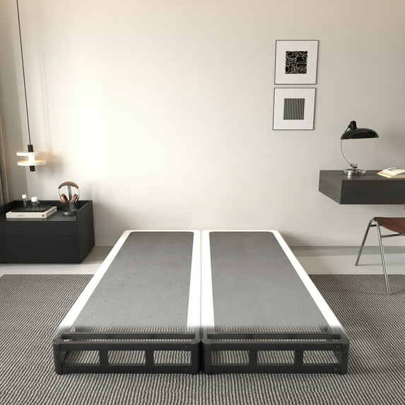 Bedofmine 4 Inch Metal Split Full Size Box Spring with Fabric Cover ...