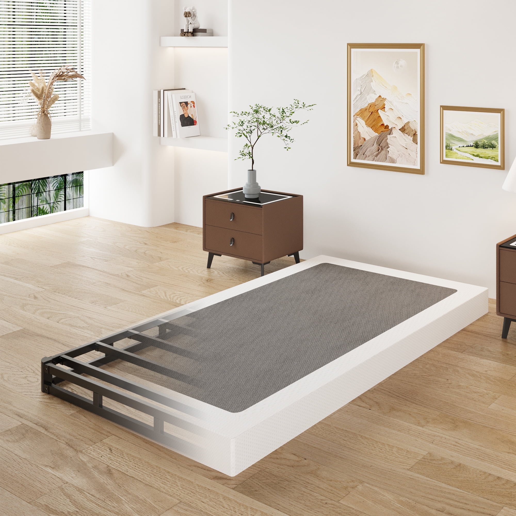 Bedofmine 6 Inch Twin XL Box Spring Bed Base, 1500 lbs Heavy Duty Metal ...
