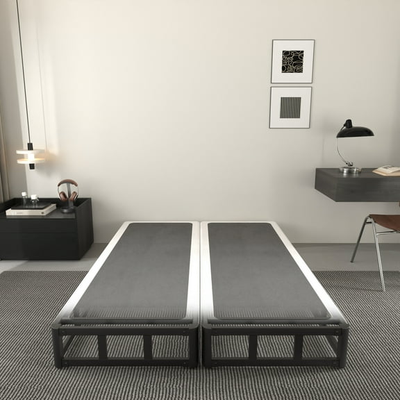 Bedofmine 7 Inch Split King Box Spring Steel Only with Fabric Cover, Easy Assembly and Quiet