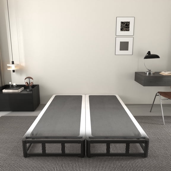 Bedofmine 9" High Profile Split King Box Spring with Fabric Cover - Easy Assembly Noise-Free