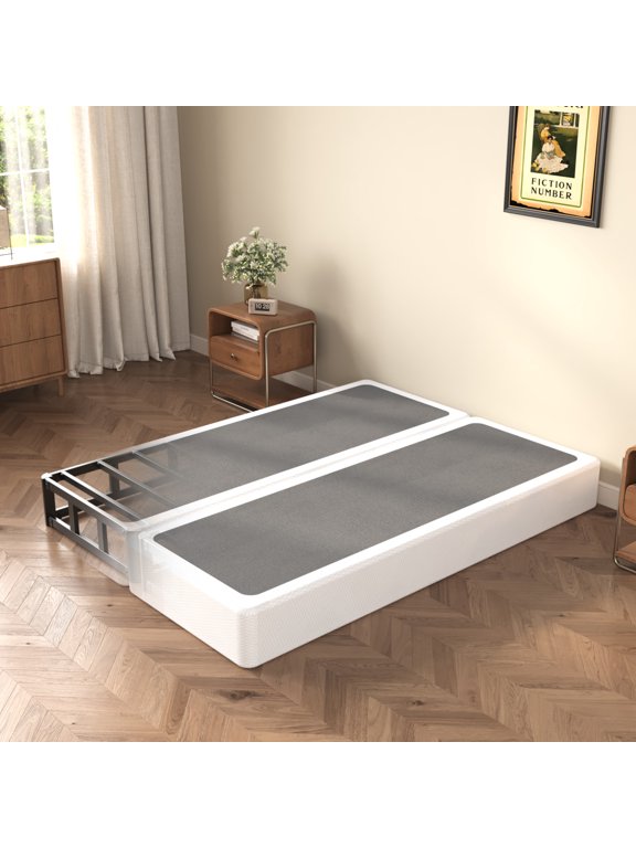 9" Split for Queen Size Box Spring - Includes Fabric Cover, Noise-Free & Easy Assembly