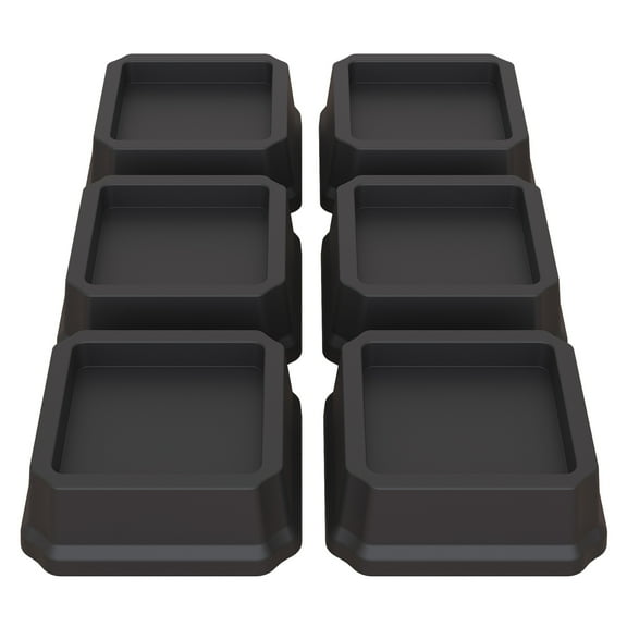 Lutown-Teen Bed Risers 1 inch Heavy Duty Furniture Risers for Sofas, Chair Risers Sofa Risers Table Risers Set of 6 Pack, Black