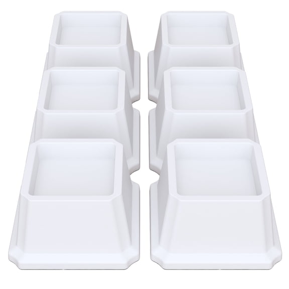 Bedofmine Bed Risers 2 inch Heavy Duty Furniture Risers for Sofas, Chair Risers Sofa Risers Table Risers Set of 6 Pack, White