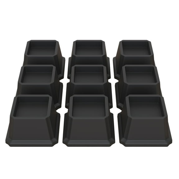 Lutown-Teen Bed Risers 2 inch Heavy Duty Furniture Risers for Sofas, Chair Risers Sofa Risers Table Risers Set of 9 Pack, Black