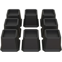Lutown-Teen Bed Risers 3 inch Heavy Duty Furniture Risers for Sofas, Chair Risers Sofa Risers Table Risers Set of 8 Pack, Black