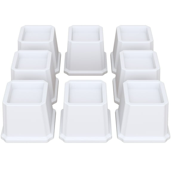 Lutown-Teen Bed Risers 3 inch Heavy Duty Furniture Risers for Sofas, Chair Risers Sofa Risers Table Risers Set of 8 Pack, White
