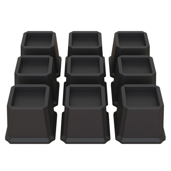 Lutown-Teen Bed Risers 3 inch Heavy Duty Furniture Risers for Sofas, Chair Risers Sofa Risers Table Risers Set of 9 Pack, Black