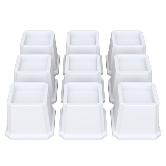 Lutown-Teen Bed Risers 3 inch Heavy Duty Furniture Risers for Sofas, Chair Risers Sofa Risers Table Risers Set of 9 Pack, White