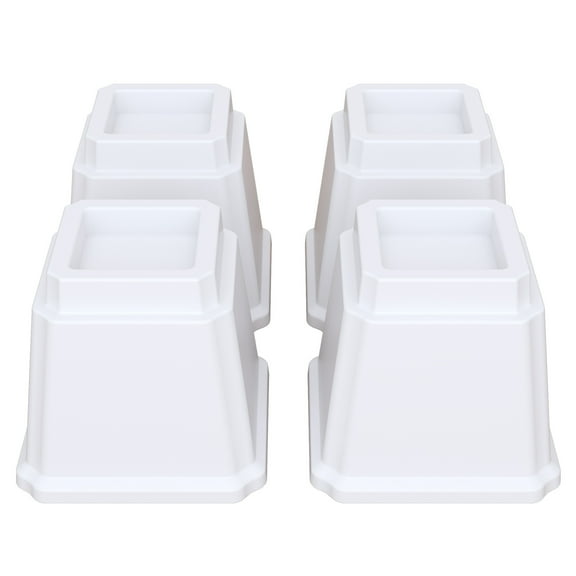 Lutown-Teen Bed Risers 4 inch Heavy Duty Furniture Risers for Sofas, Chair Risers Sofa Risers Table Risers Set of 4 Pack, White