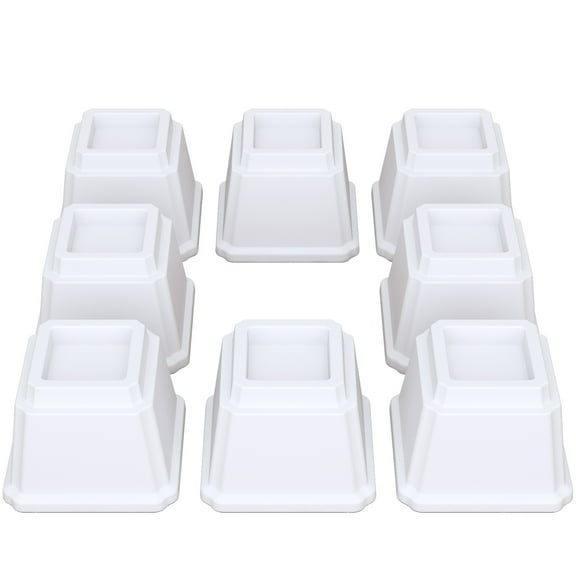 Lutown-Teen Bed Risers 4 inch Heavy Duty Furniture Risers for Sofas, Chair Risers Sofa Risers Table Risers Set of 8 Pack, White